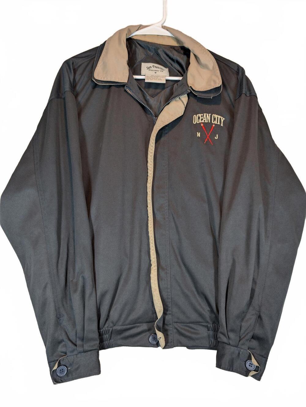 San Francisco Fleecewear Ocean City NJ Jacket Embroidered Chest Full Zip Mens M